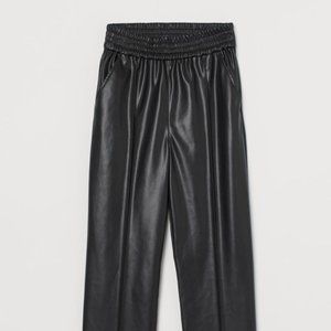 H&M Faux Leather High Waisted Pants